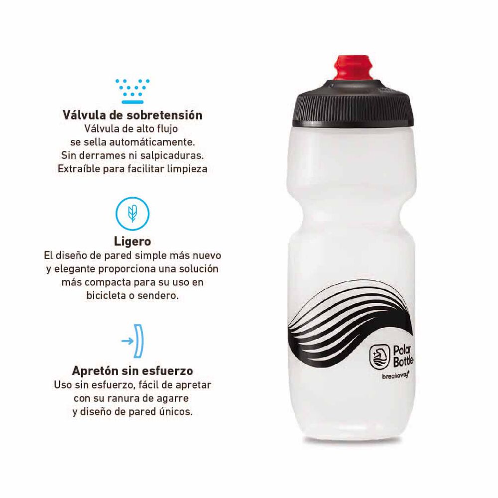 Botella De Agua Para Ciclismo 20oz/600ml Wave Polar Bottle image number 1.0